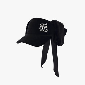 VELOUR PEARL VISOR(BLACK)