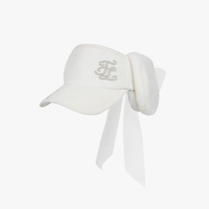 VELOUR PEARL VISOR(WHITE)