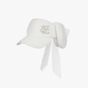 VELOUR PEARL VISOR(WHITE)