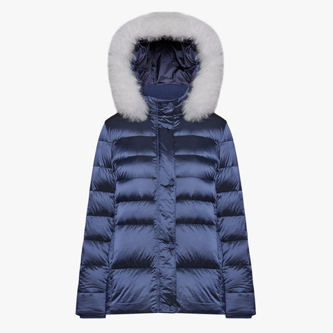 FOX FUR DOWN OUTER(NAVY)