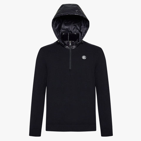 MEN'S WINDPROOF HYBRID OUTER(BLACK)