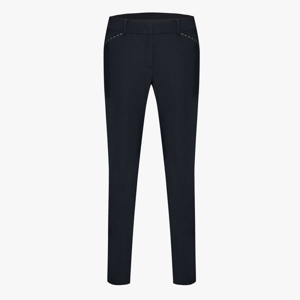 STRAIGHT FIT BONDED PANTS(BLACK)