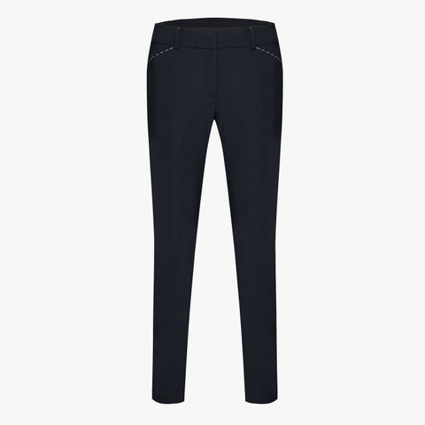 STRAIGHT FIT BONDED PANTS(BLACK)