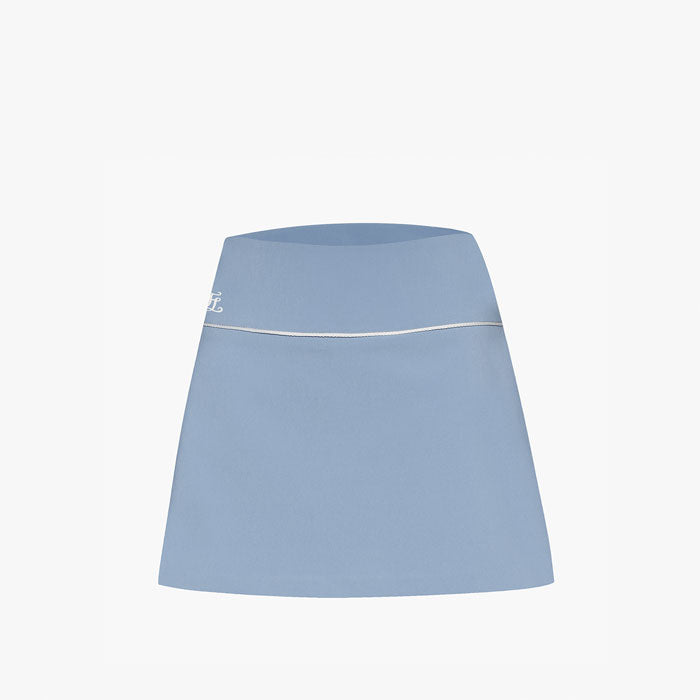 REVERSE TWEED LAYERED SKIRT(CERAMICS BLUE)