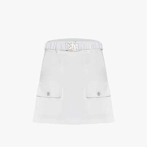 LOGO BELT-SET SKIRT(WHITE)