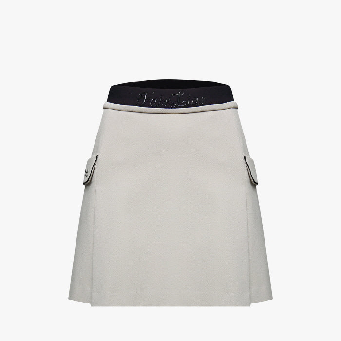 BAND STRETCH SKIRT(BEIGE)