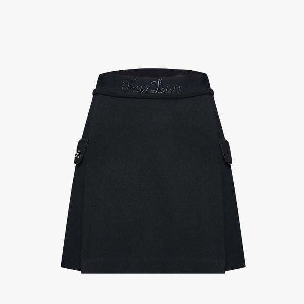 BAND STRETCH SKIRT(BLACK)