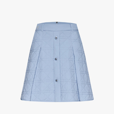 QUILTED PUFF FLARE SKIRT(CERAMICS BLUE)