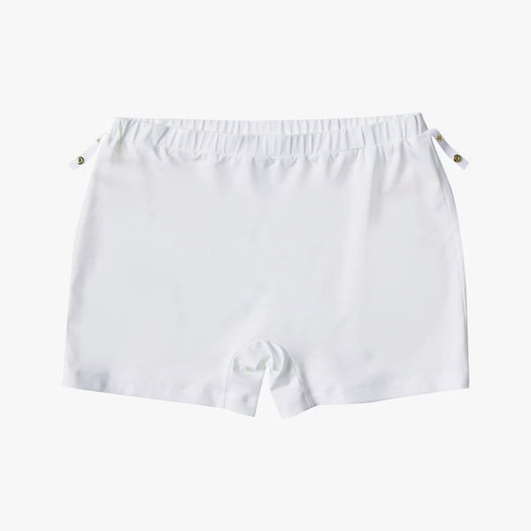 QUILTED PUFF FLARE SKIRT(WHITE)