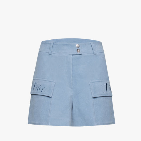 CORDUROY POCKET SHORTS(CERAMICS BLUE)