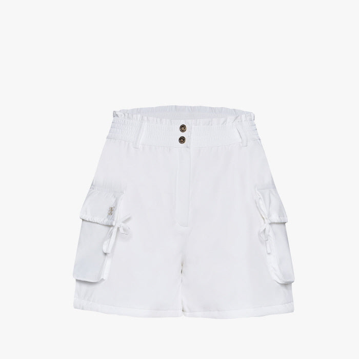PUFFER STRING SHORTS(WHITE)