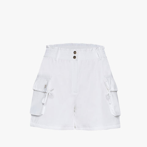 PUFFER STRING SHORTS(WHITE)