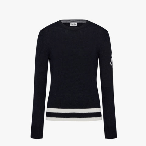 CASHMERE LOGO KNIT(BLACK)