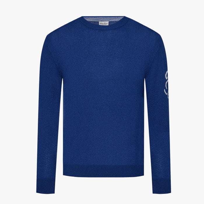 MEN'S CASHMERE LOGO KNIT(NAVY)