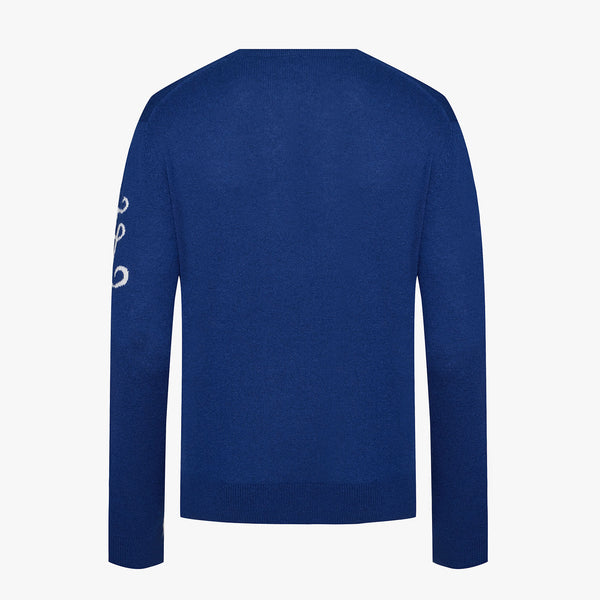 MEN'S CASHMERE LOGO KNIT(NAVY)