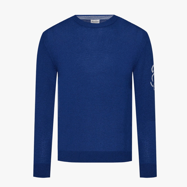 MEN'S CASHMERE LOGO KNIT(NAVY)