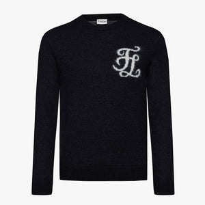 MEN'S WINDPROOF  LOGO KNIT(BLACK)