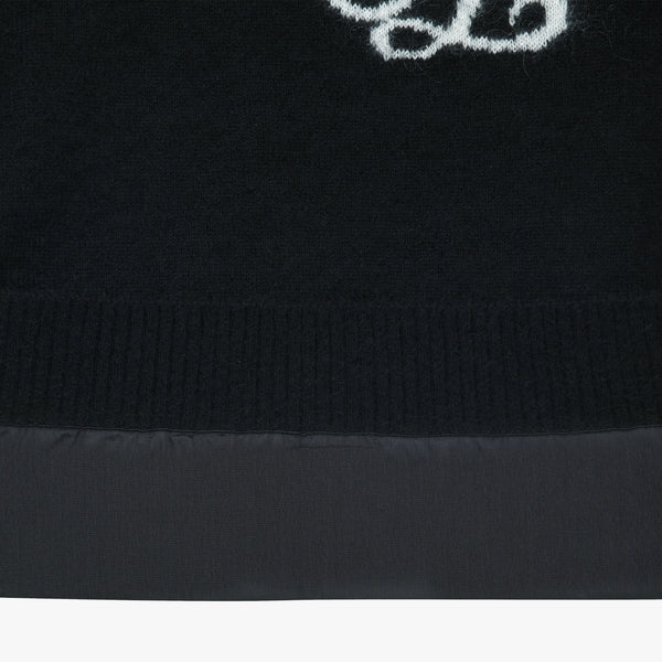 MEN'S WINDPROOF  LOGO KNIT(BLACK)