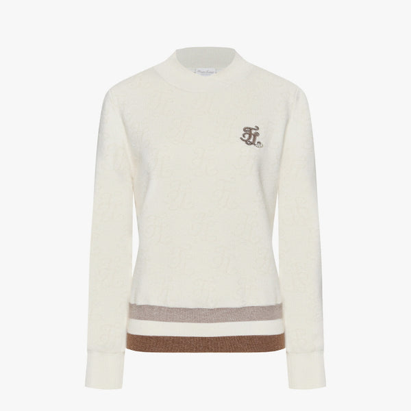 WINDPROOF JAQUARD KNIT(WHITE)