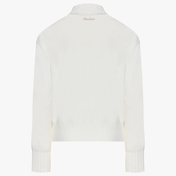 WINDPROOF TURTLENECK CROP KNIT(WHITE)