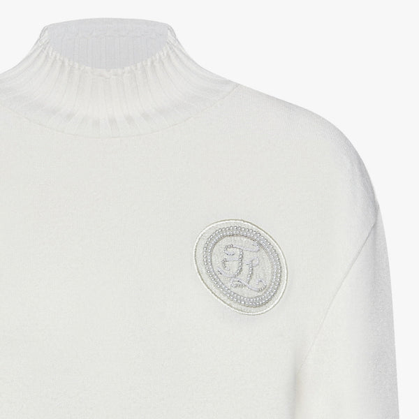 WINDPROOF TURTLENECK CROP KNIT(WHITE)