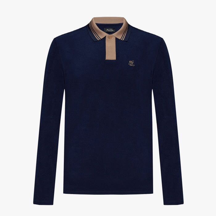 MEN'S KNIT COLLAR T-SHIRT(NAVY)