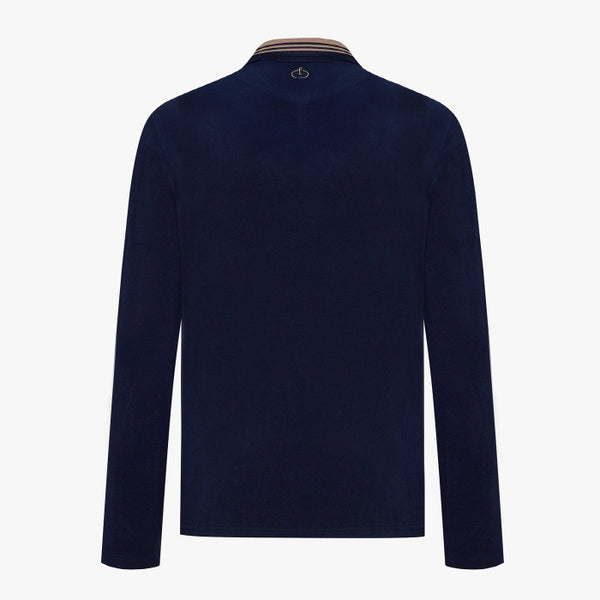 MEN'S KNIT COLLAR T-SHIRT(NAVY)