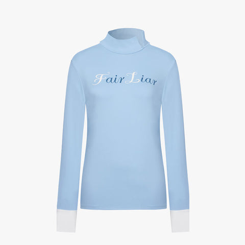 FAIRLIAR LONG SLEEVE TURTLENECK T-SHIRT(CERAMICS BLUE)