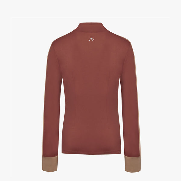 FAIRLIAR LONG SLEEVE TURTLENECK T-SHIRT(BROWN)