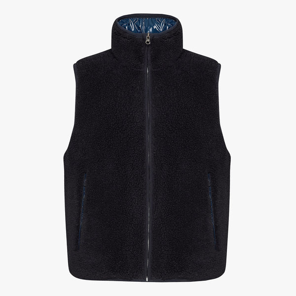 MEN'S REVERSIBLE DOWN VEST(BLUE)