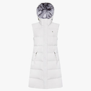 LONG DOWN HOODIE VEST(WHITE)