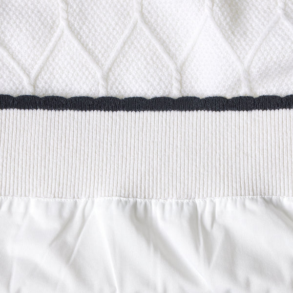 WINDPROOF RIBBON KNIT VEST(WHITE)