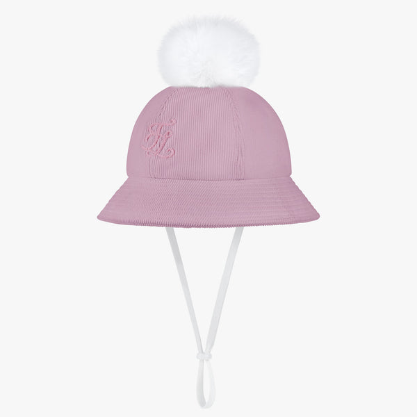 CORDUROY POMPOM HAT (PINK)