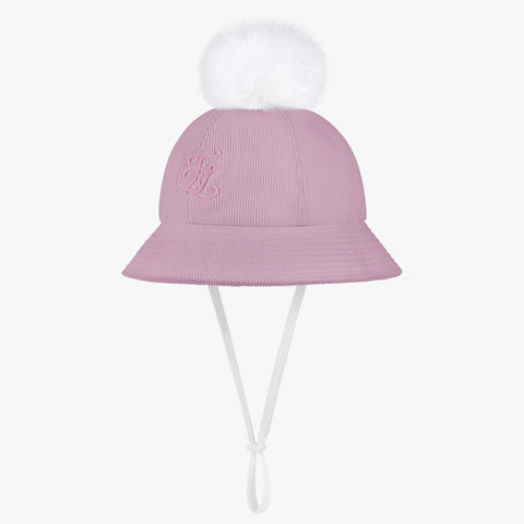 CORDUROY POMPOM HAT (PINK)
