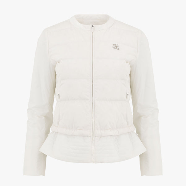 FLARE DETAILED SHORT PUFFER JUMPER (IVORY)