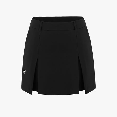 TWO POCKET SEMI A LINE SKIRT (BLACK)
