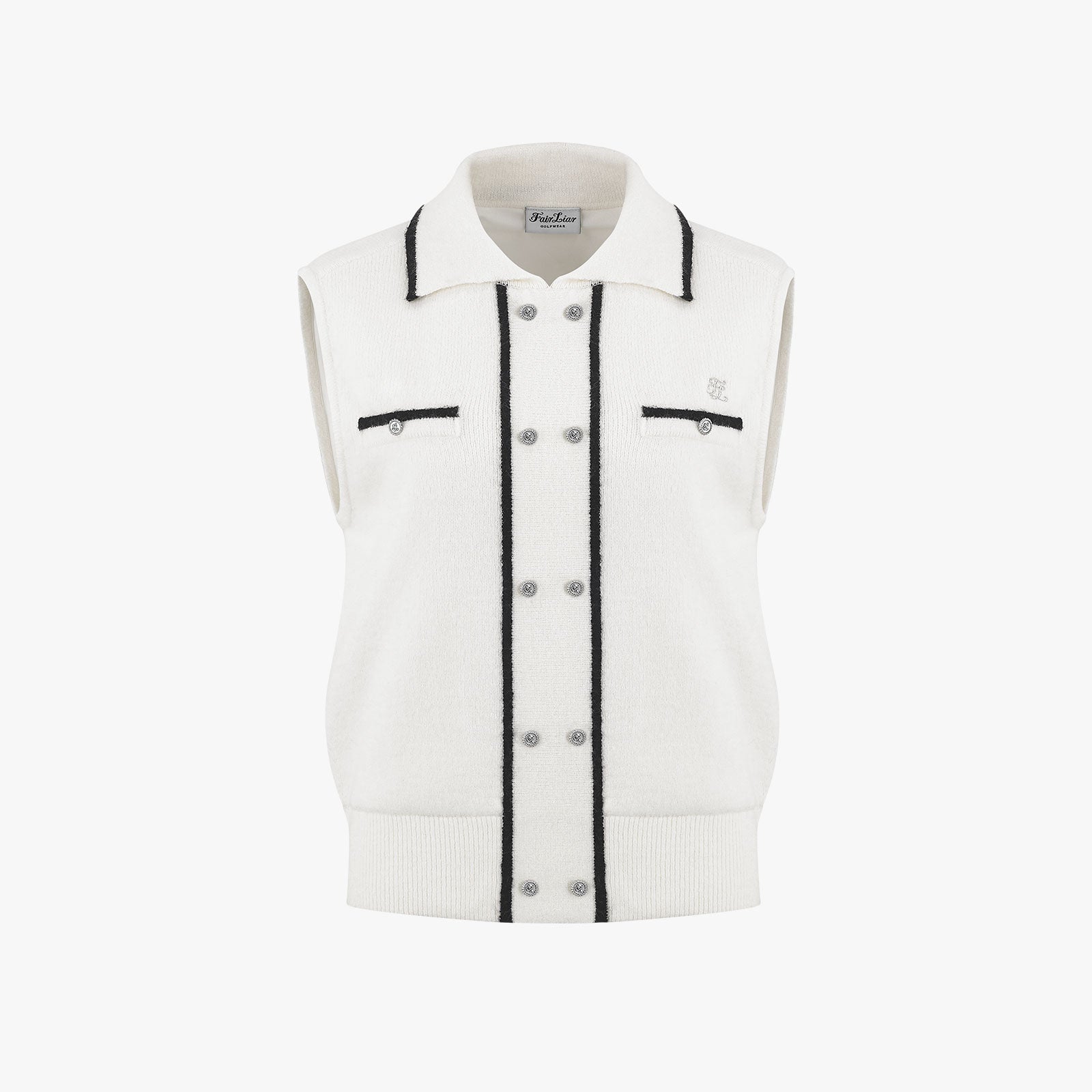 DOUBLE BUTTON WINDPROOF VEST(IVORY)