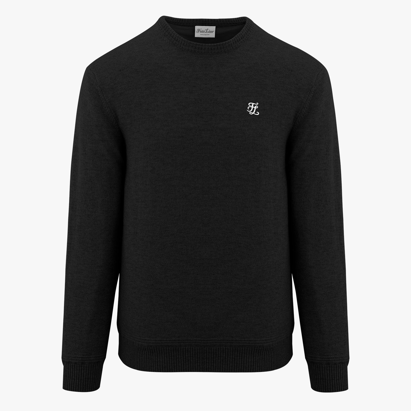 MEN'S ROUND NECK CASHMERE KNIT(BLACK)