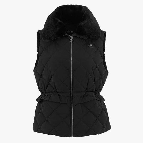 QUILTED DOWN VEST (BLACK)