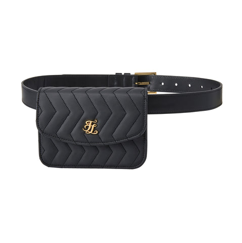 (Black) Fairliar Belt Bag (Gold)