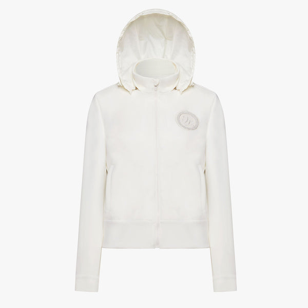 NEOPRENE ZIP-UP HOODIE(IVORY)