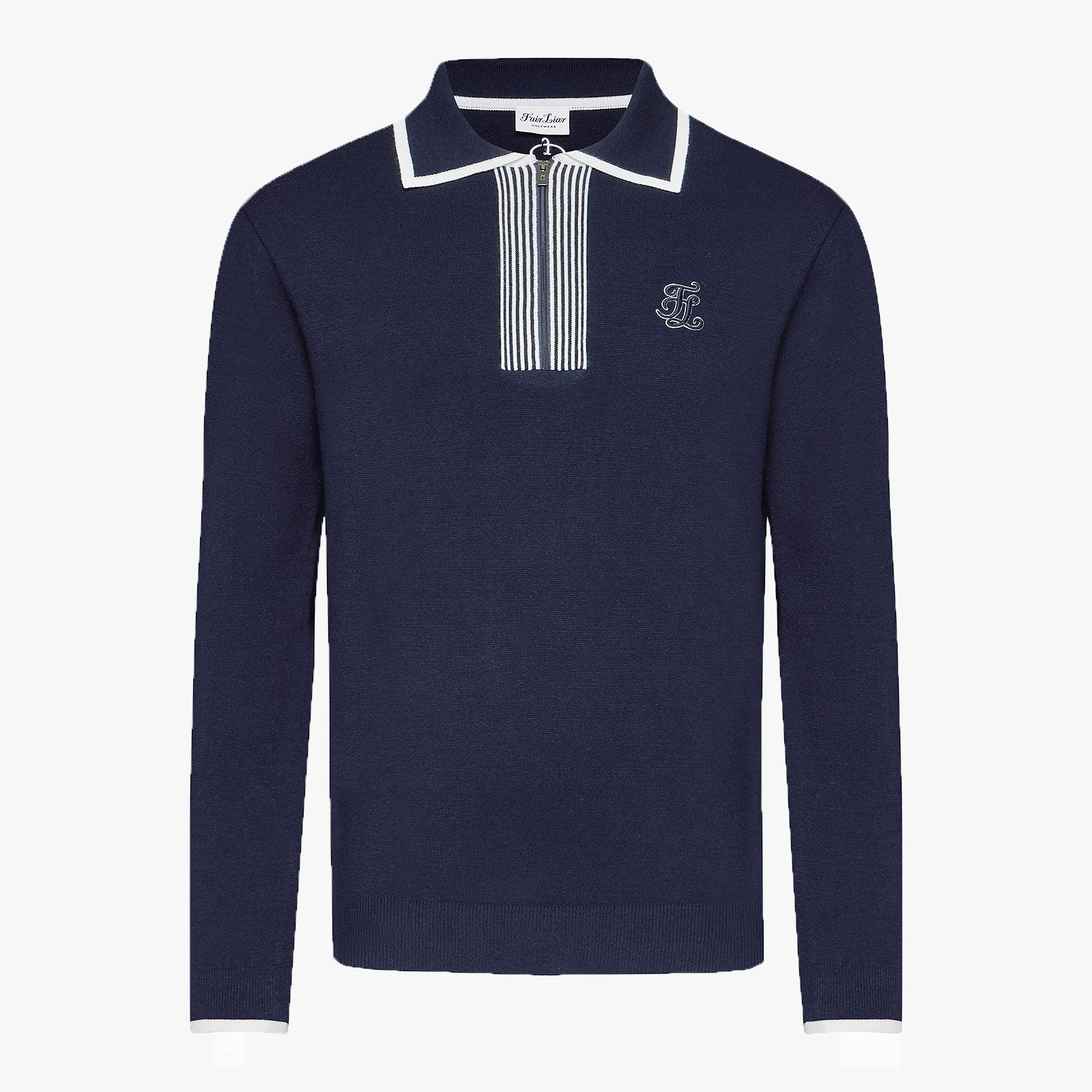 MEN'S ZIP-UP KNIT(NAVY)