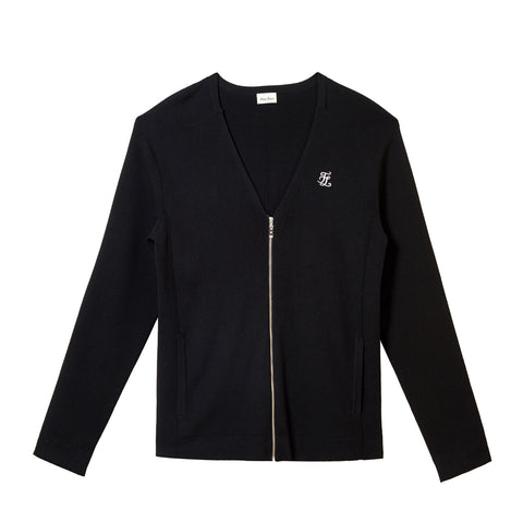 Fl MEN'S Zip Up Cardigan (Black)