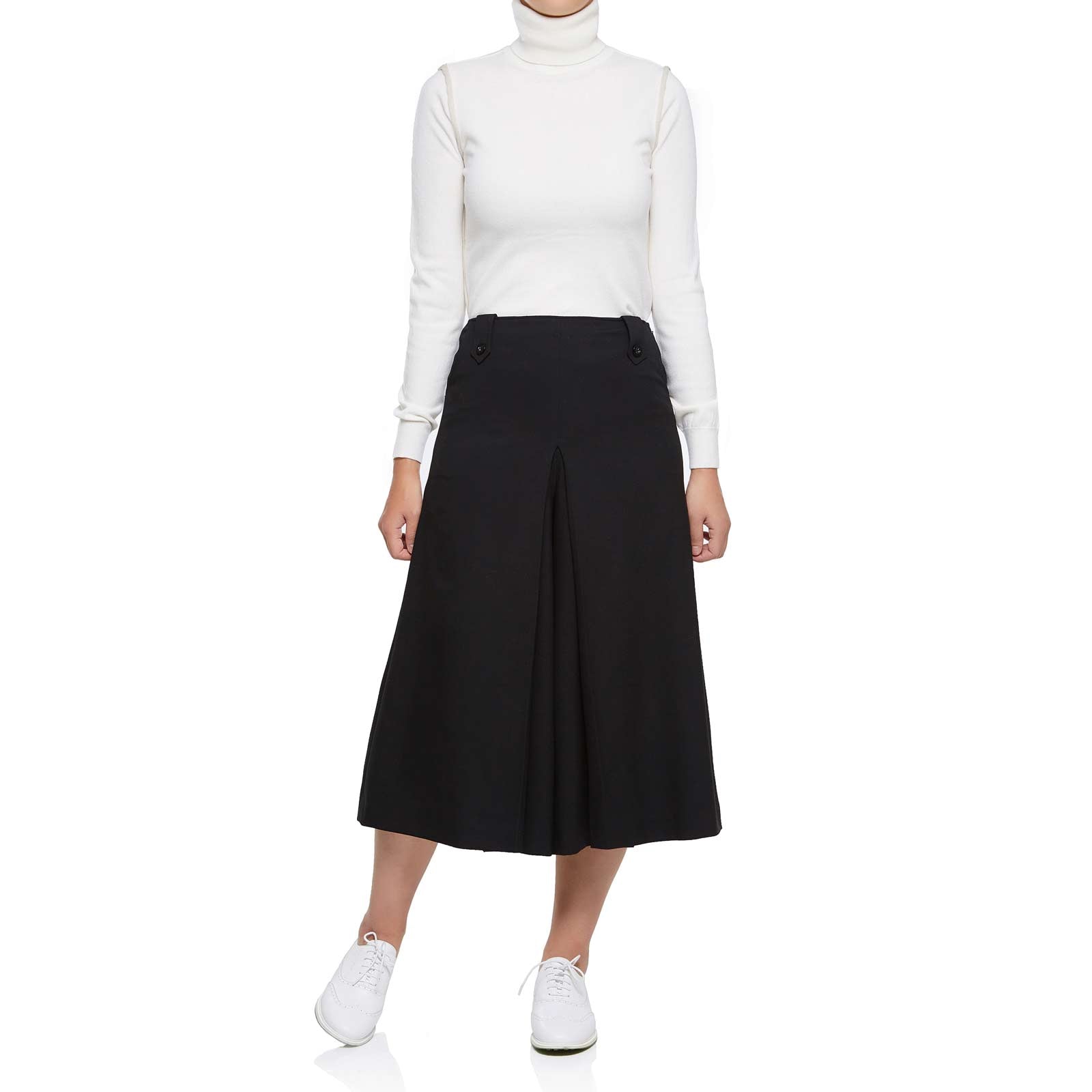 Wide Pleats Pants (Black)