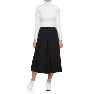 Wide Pleats Pants (Black)
