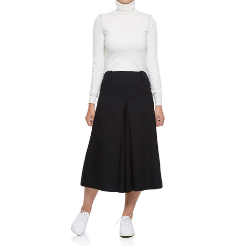 Wide Pleats Pants (Black)